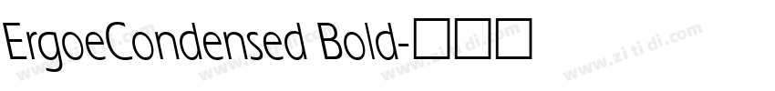 ErgoeCondensed Bold字体转换